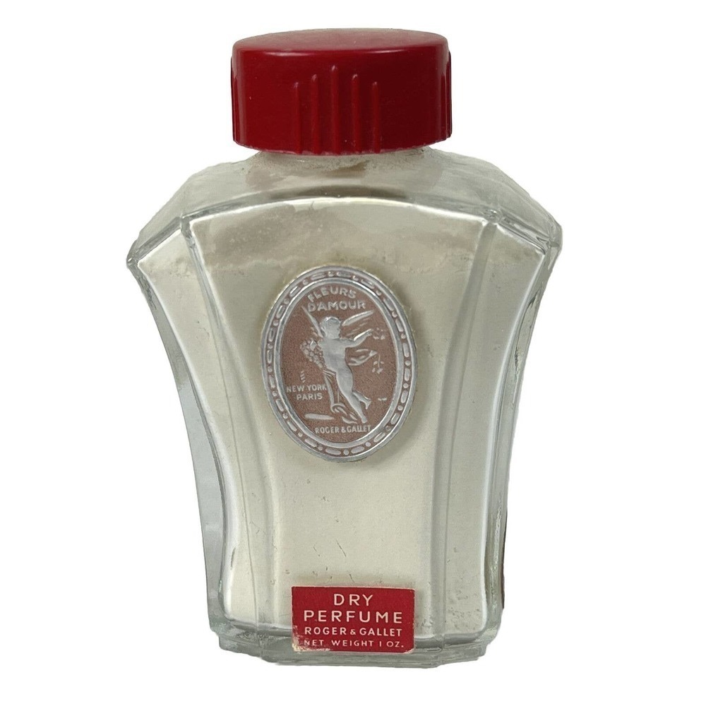 Vintage Roger & Gallet Fleurs D'Amour Label Dry Perfume Bottle 90% Full EUC